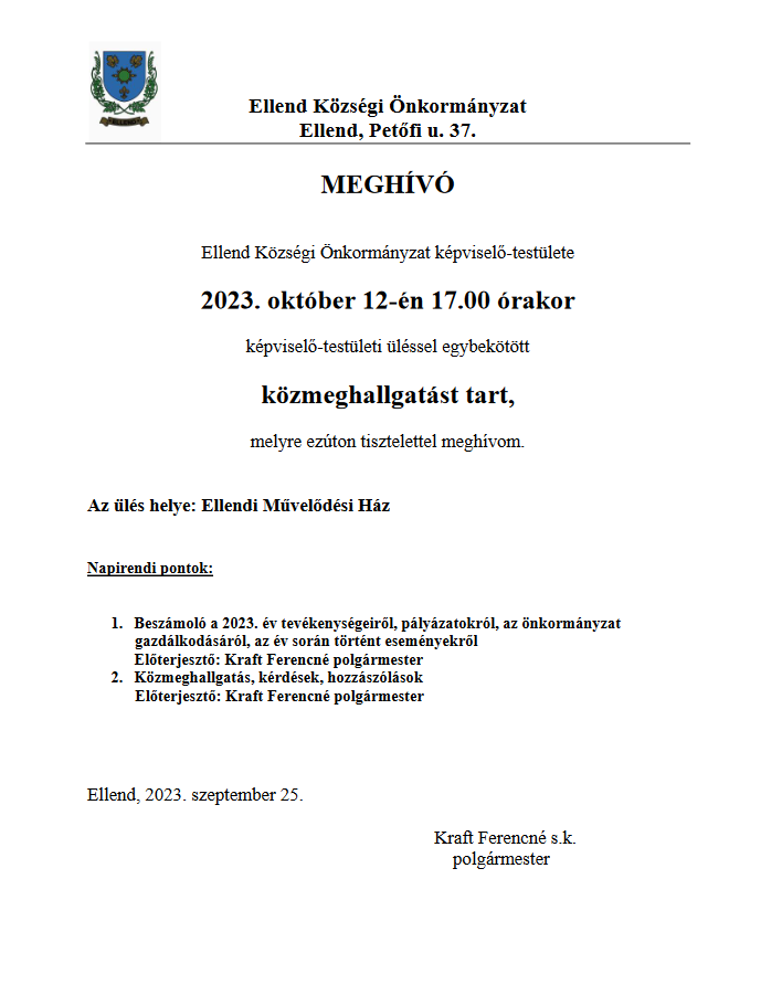 Ellend meghívó